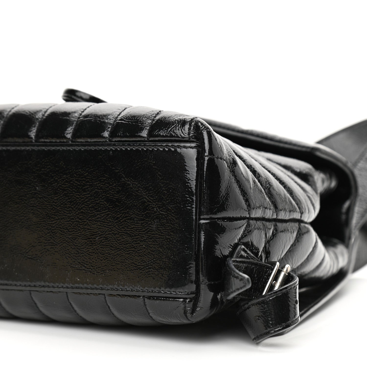 Saint Laurent Patent Y Quilted Monogram Small Loulou Backpack Black 11 of 11