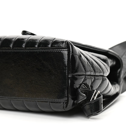 Saint Laurent Patent Y Quilted Monogram Small Loulou Backpack Black 11 of 11