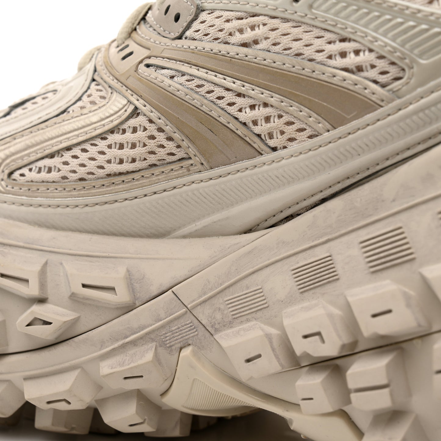 Rubber Mesh Mens Defender Sneakers 40 Monocolor Beige