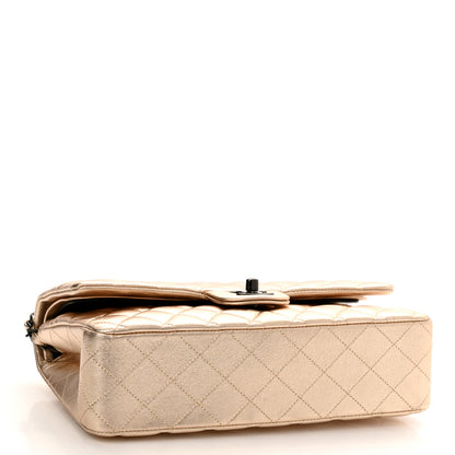 Chanel Metallic Lambskin Quilted Medium Double Flap Gold Black 4 of 11