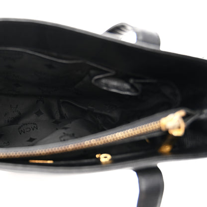 MCM Saffiano Studded Mini Tote Bag Black 5 of 9