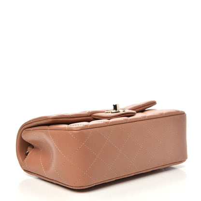 Chanel Lambskin Quilted Mini Rectangular Flap Brown 4 of 9