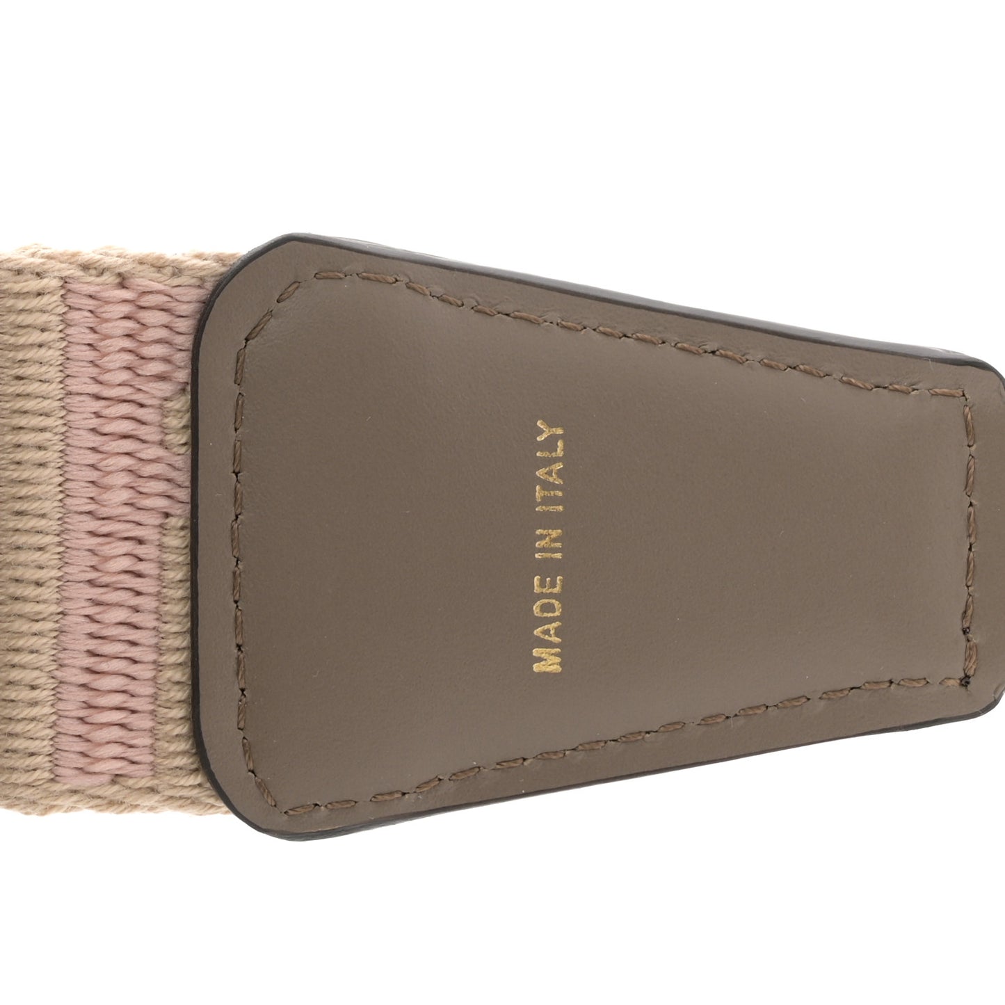 Jacquard Ribbon Vitello King FF Bi-Color Intreccio Adjustable Strap You Corda Rosa