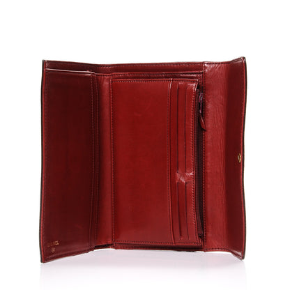Chanel Grained Calfskin CC Flap Wallet Dark Red 5 of 10