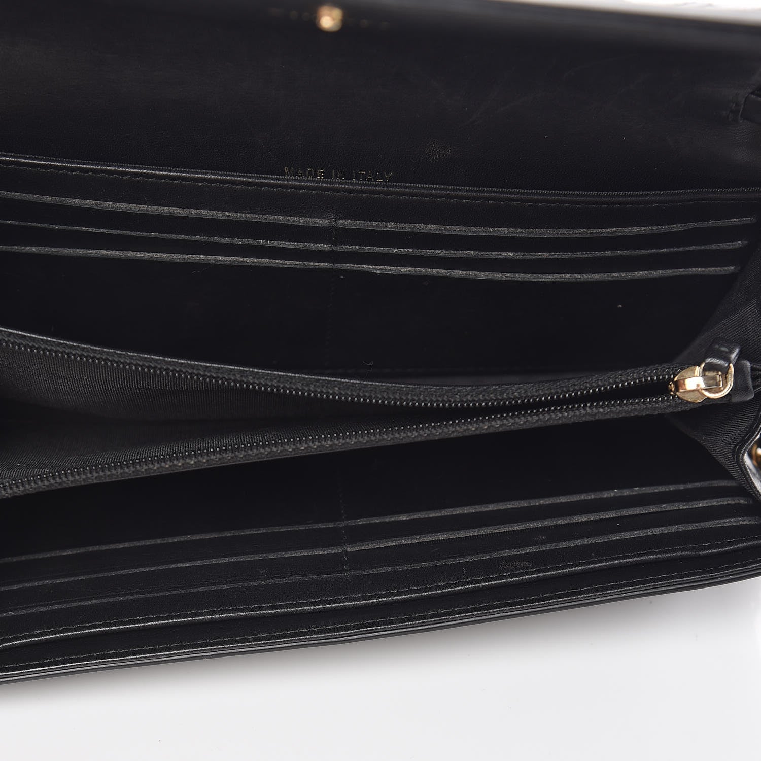 Chanel Calfskin Caviar Quilted Chevron Mixed Boy Wallet On Removable Chain Black 5 of 14