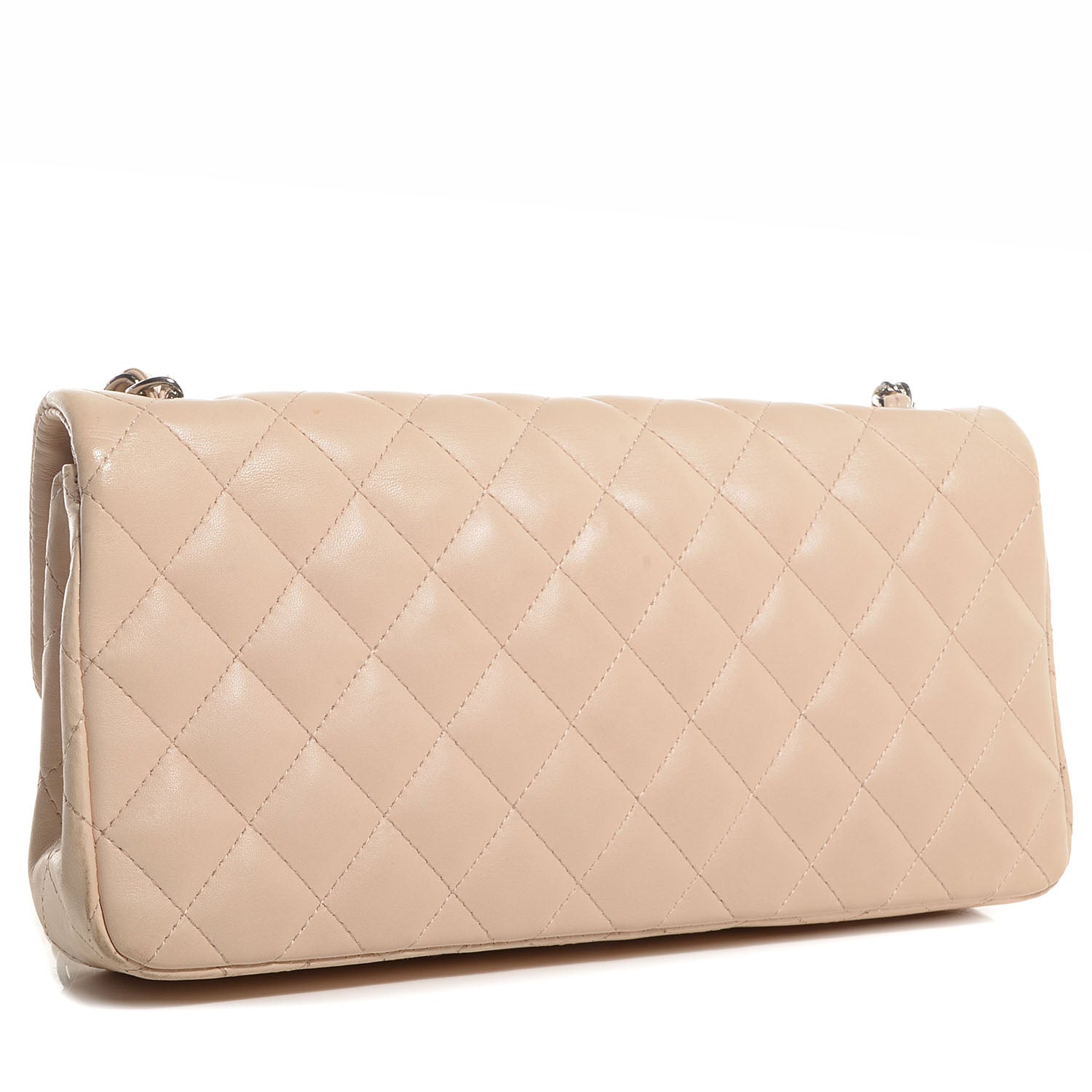 Chanel Lambskin Quilted East West Flap Beige 3 of 8
