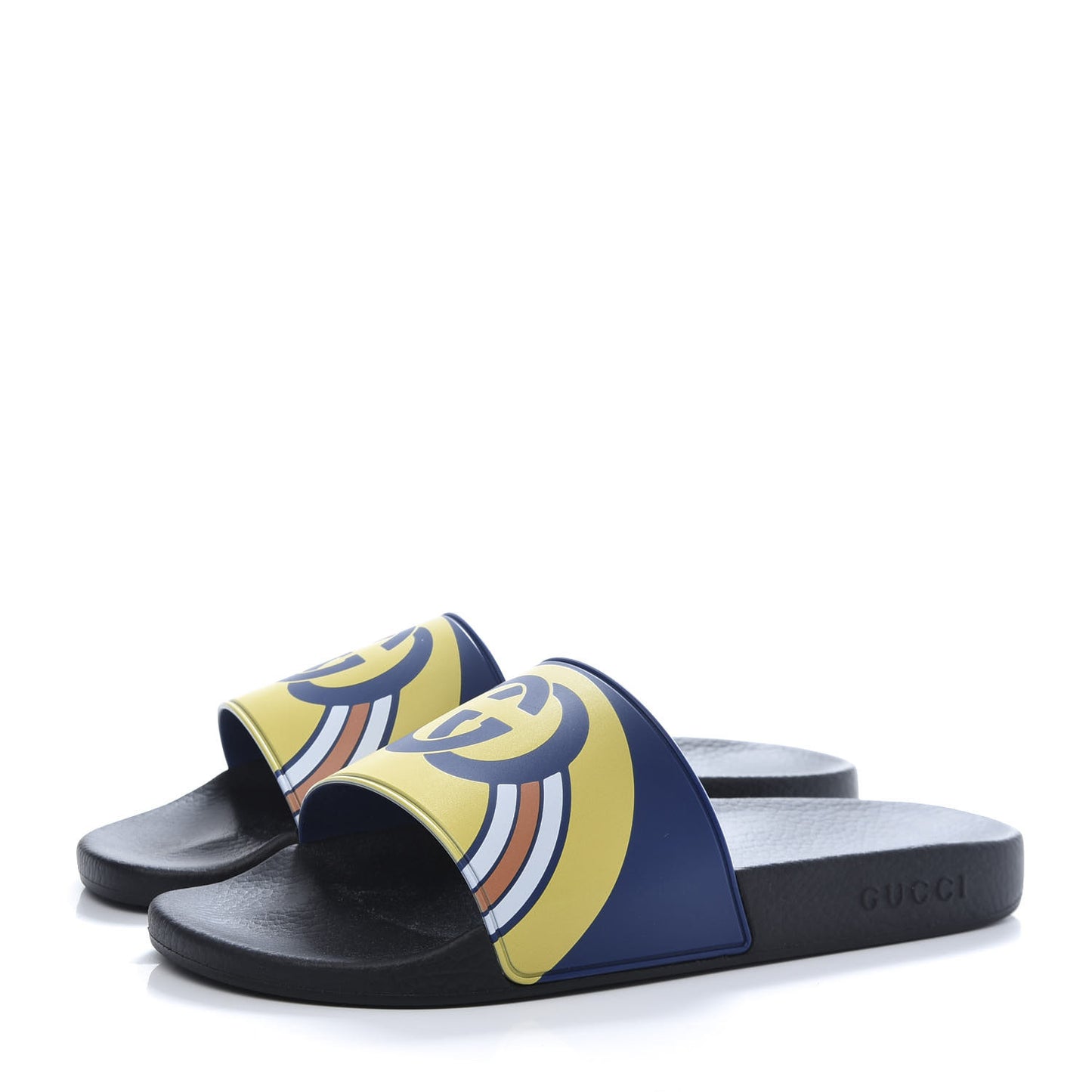 Rubber GG Rainbow Mens Pursuit Pool Slide Sandals 11 Electric Blue Multicolor