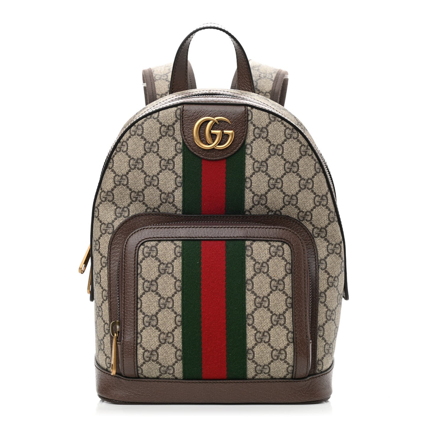 GG Supreme Monogram Calfskin Web Small Ophidia Day Backpack Beige Ebony New Acero