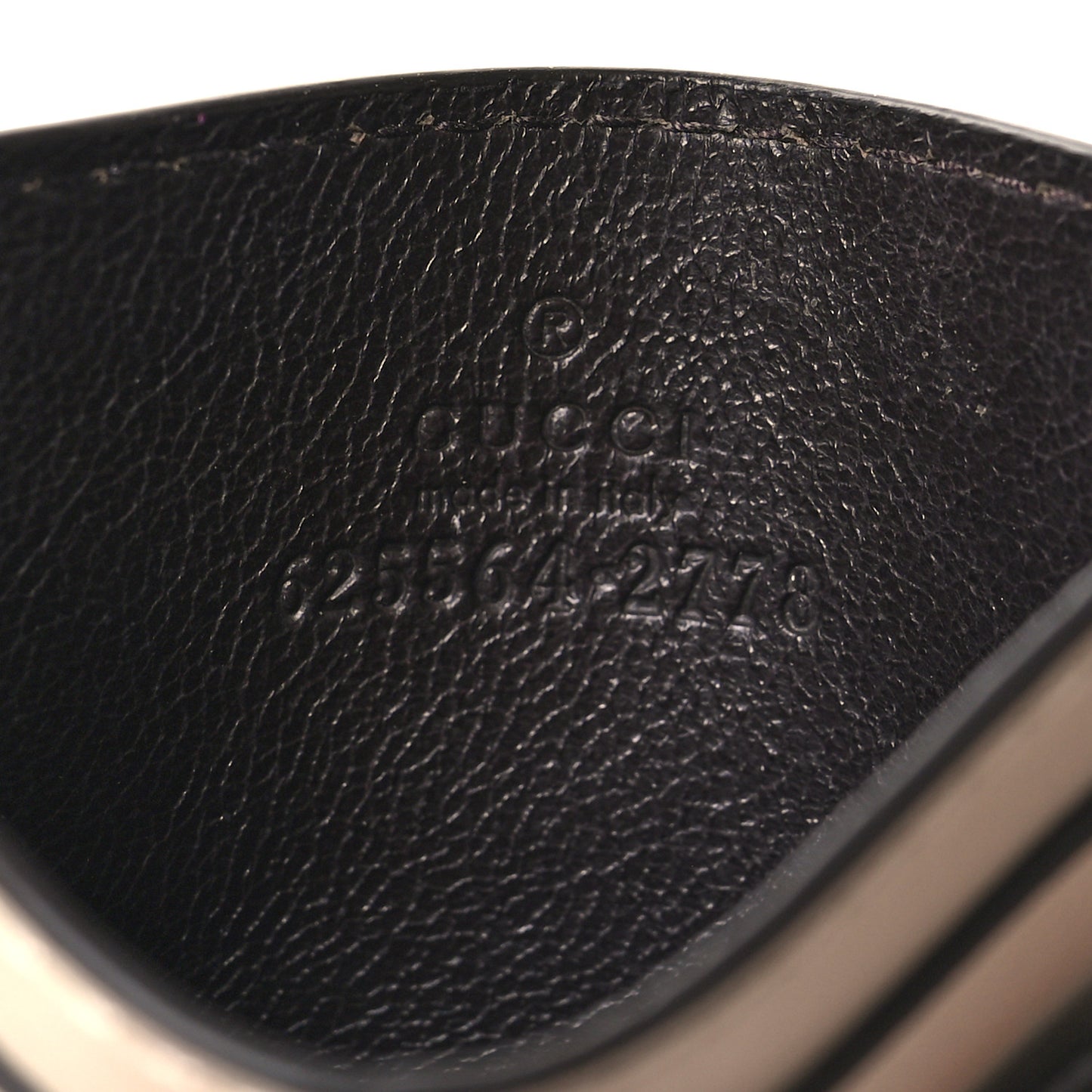 Calfskin GG Tennis Embossed Card Holder Mystic White