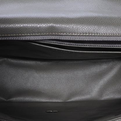 Chanel Caviar Maxi Single Flap Grey 7 of 9