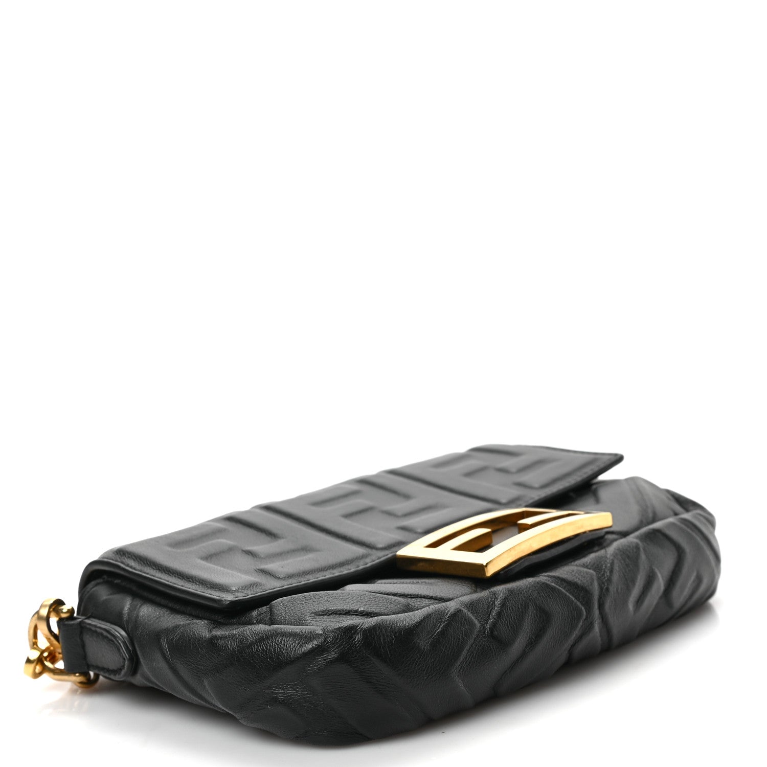 Fendi Nappa FF 1974 Embossed Mini Baguette Black 4 of 8