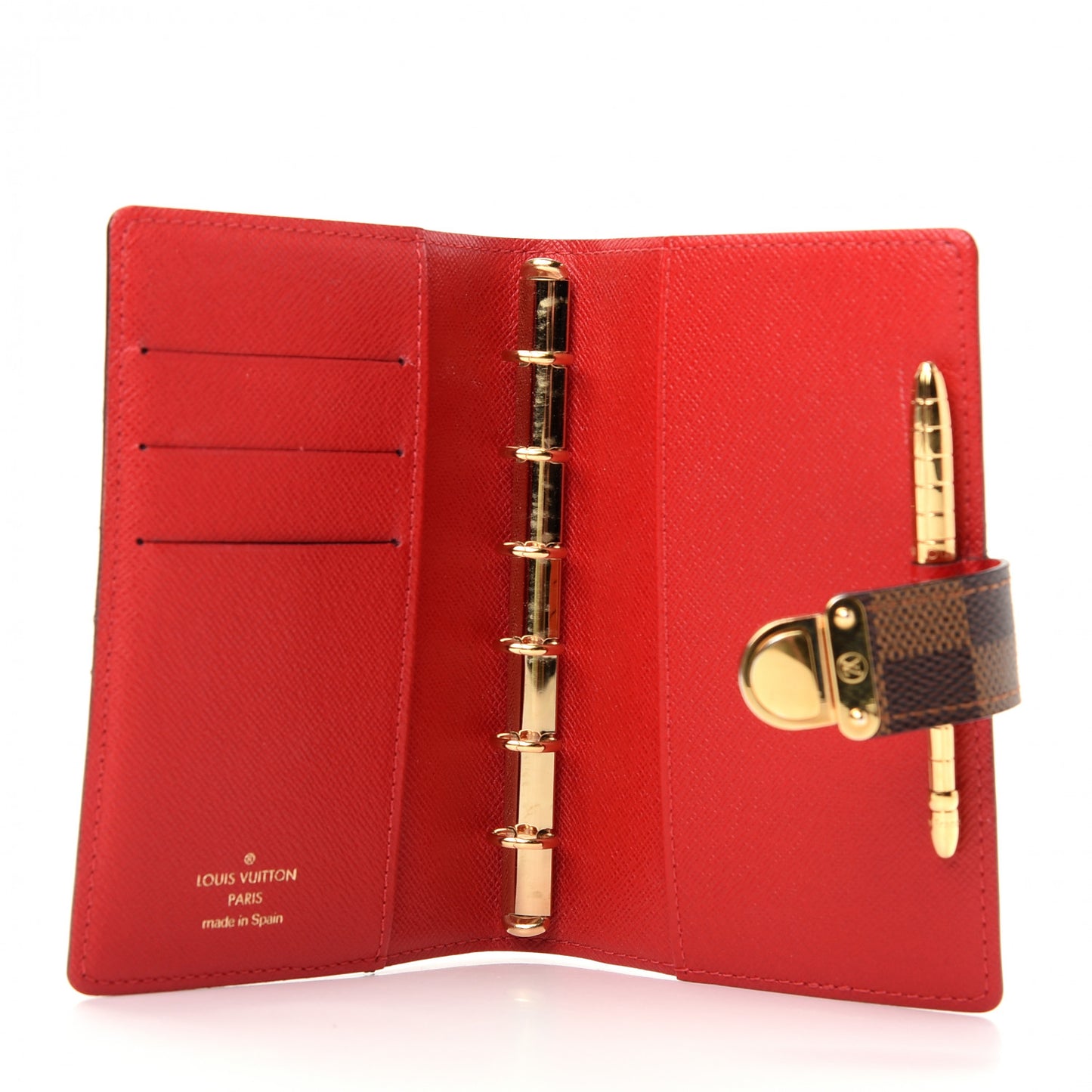 Damier Ebene Koala Small Ring Agenda Cover Red