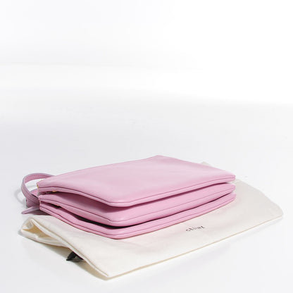 Celine Lambskin Small Trio Crossbody Bag Pink 4 of 7
