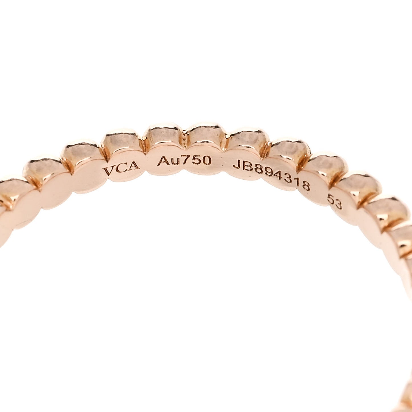 18K Rose Gold Small Perlee Ring 53 6.25