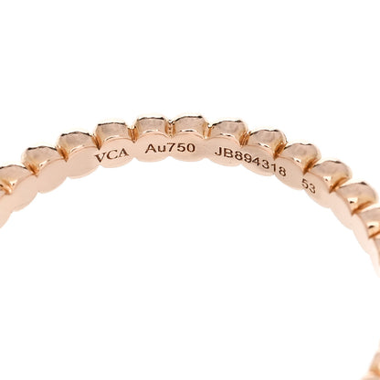 Van Cleef & Arpels 18K Rose Gold Small Perlee Ring 53 6.25 4 of 5