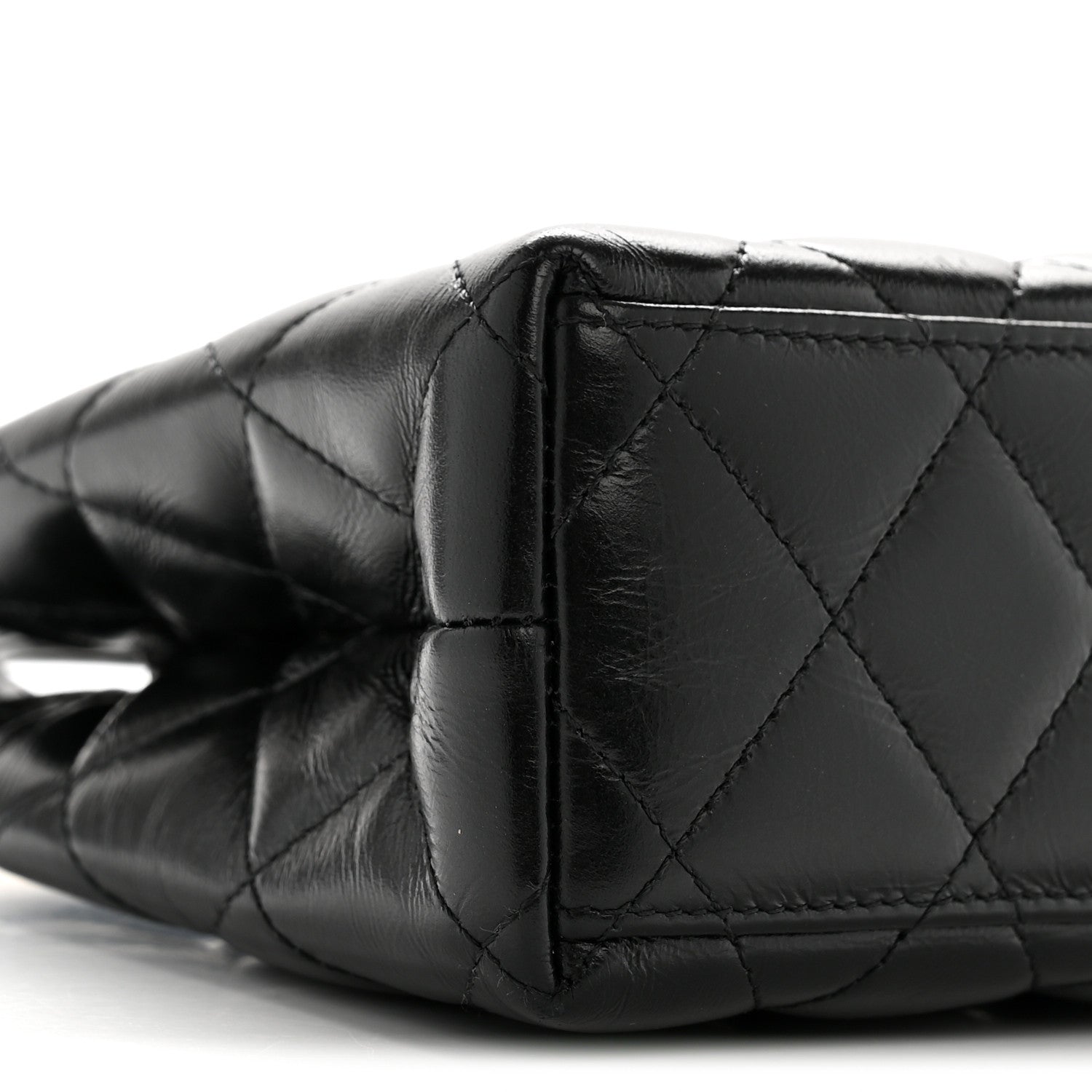 Chanel Shiny Aged Calfskin Quilted Nano Kelly Shopper Black 9 of 14