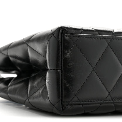 Chanel Shiny Aged Calfskin Quilted Nano Kelly Shopper Black 9 of 14