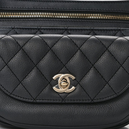 Chanel Calfskin Quilted Waist Bag Black 9 of 13