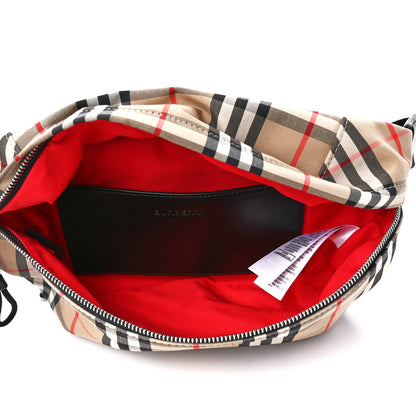 Burberry Nylon Vintage Check Medium Sonny Bum Bag Archive Beige Black 5 of 11