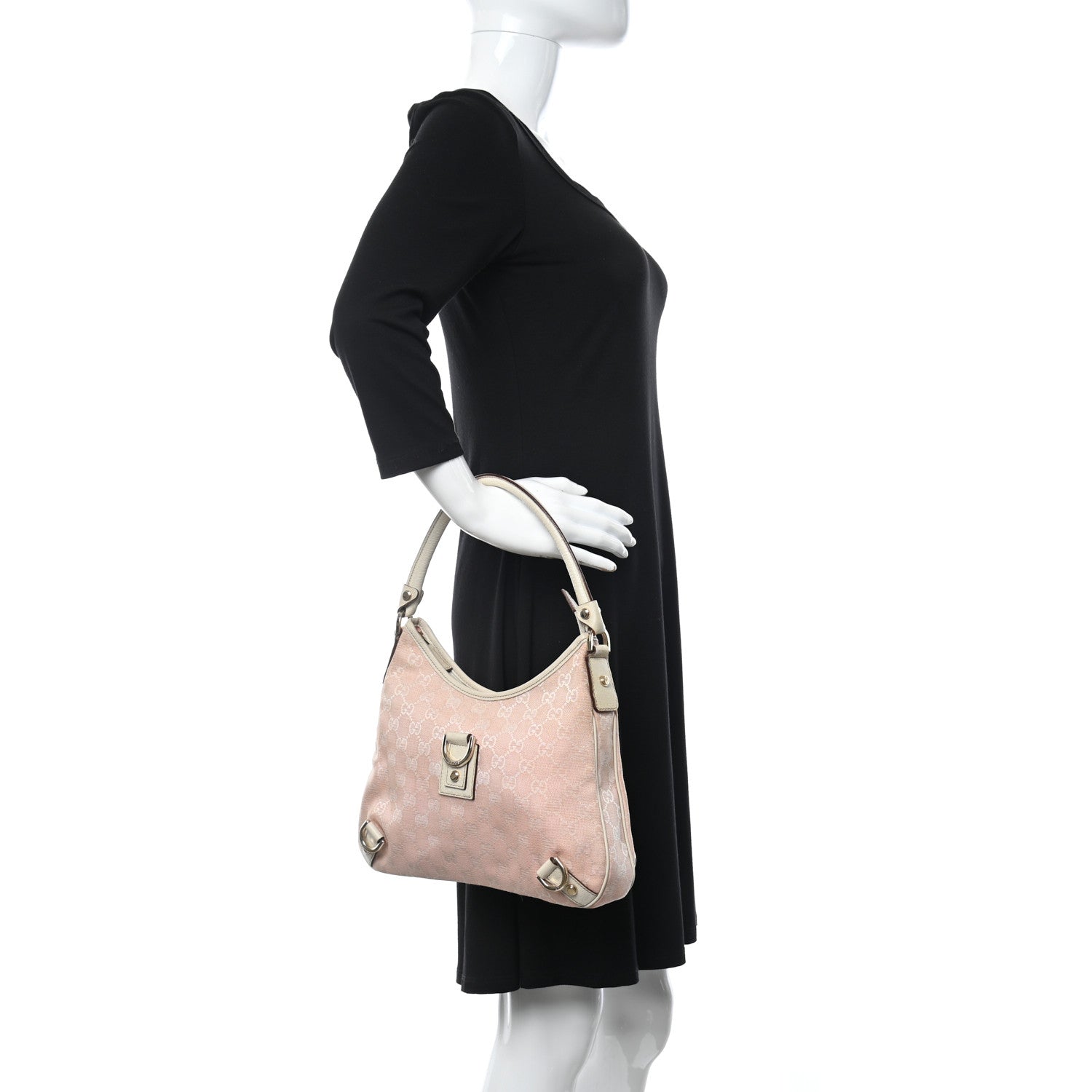Gucci Monogram Medium Abbey D Ring Hobo Pink 2 of 19