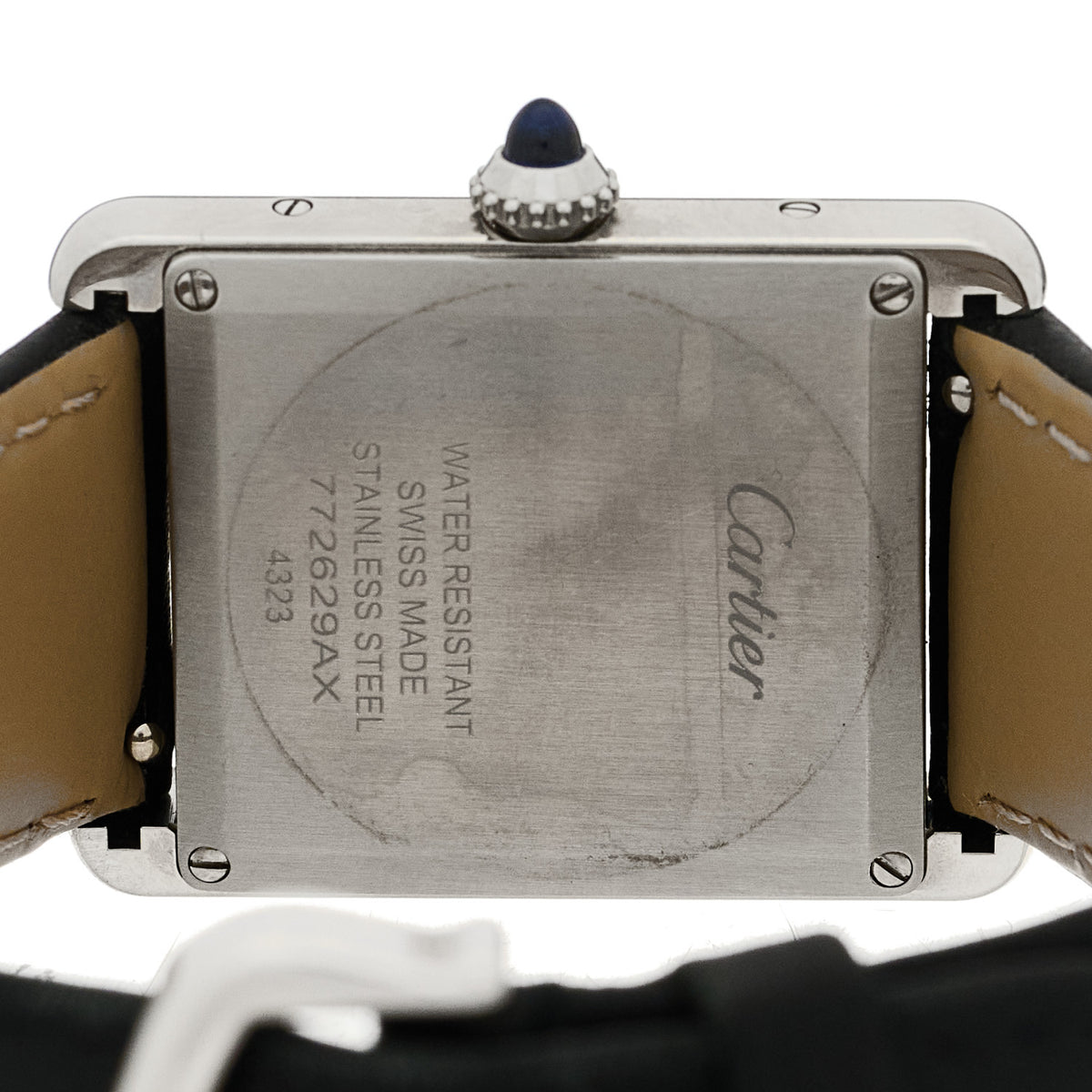 Stainless Steel Calfskin 25mm Must de Cartier Tank Quartz Watch