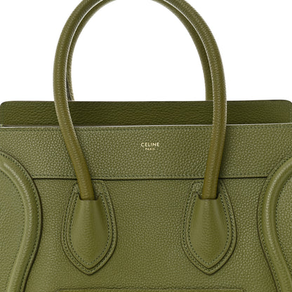 Celine Drummed Calfskin Micro Luggage Light Khaki 8 of 15