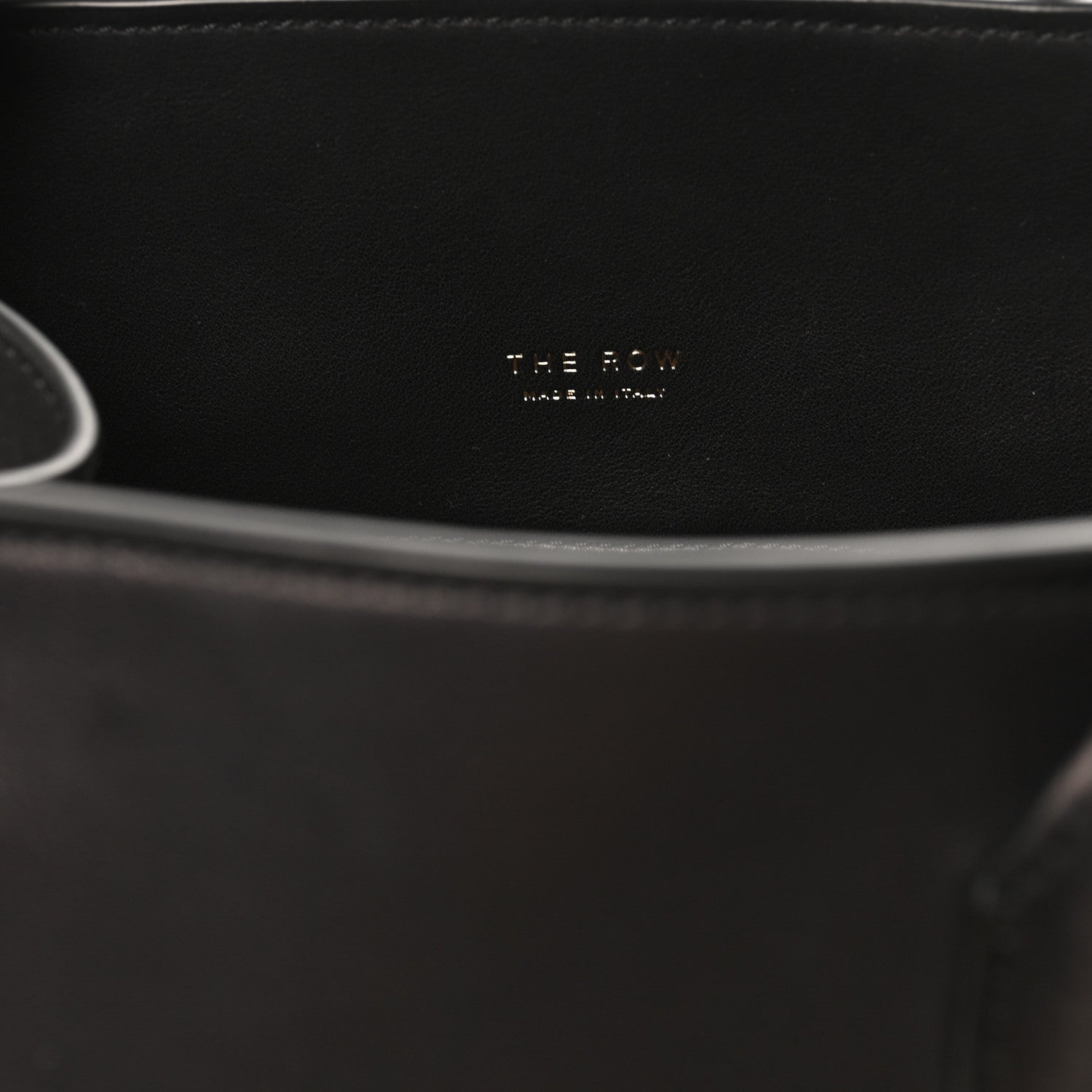 The Row Polished Saddle Calfskin Soft Margaux 12 Black 6 of 9