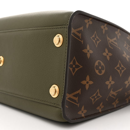 Louis Vuitton Calfskin Monogram On My Side MM Laurier Green Toffee Latte Beige 9 of 9