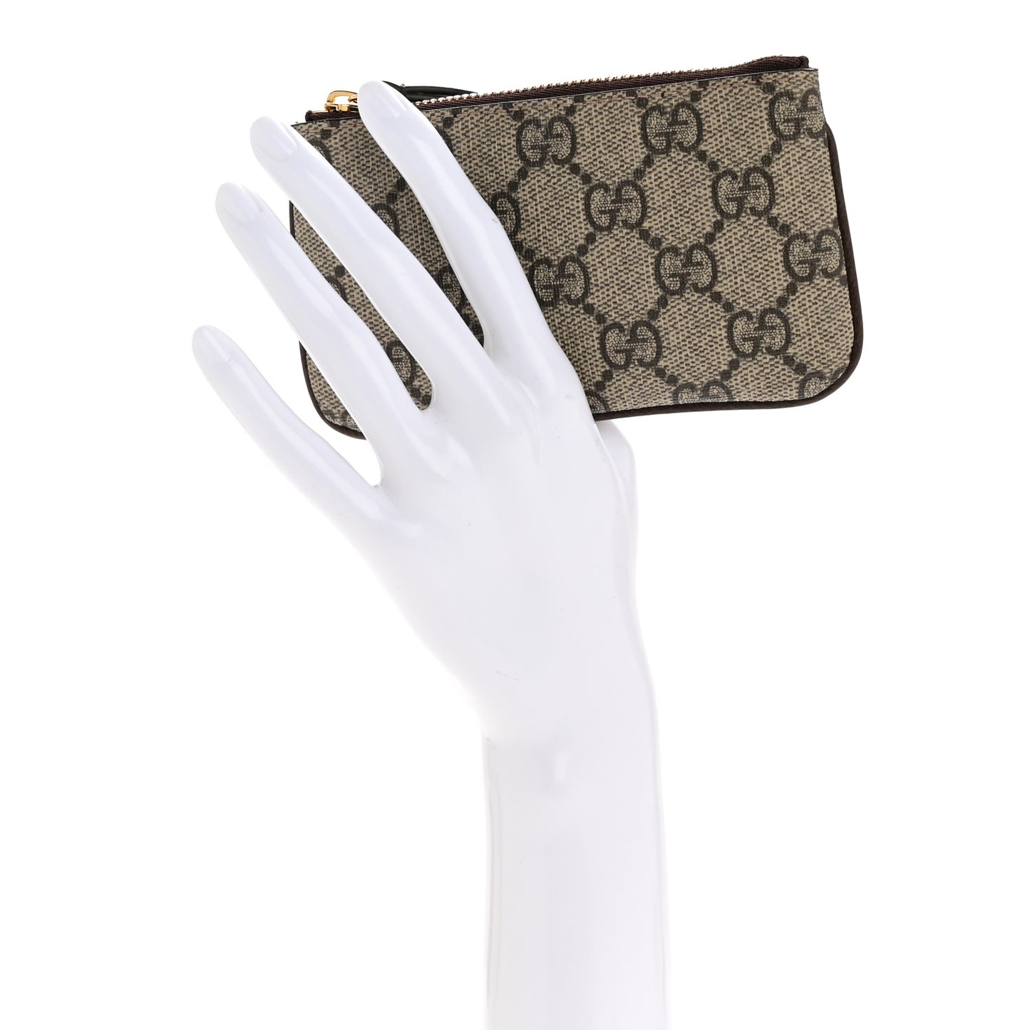 GG Supreme Monogram Key Case Brown