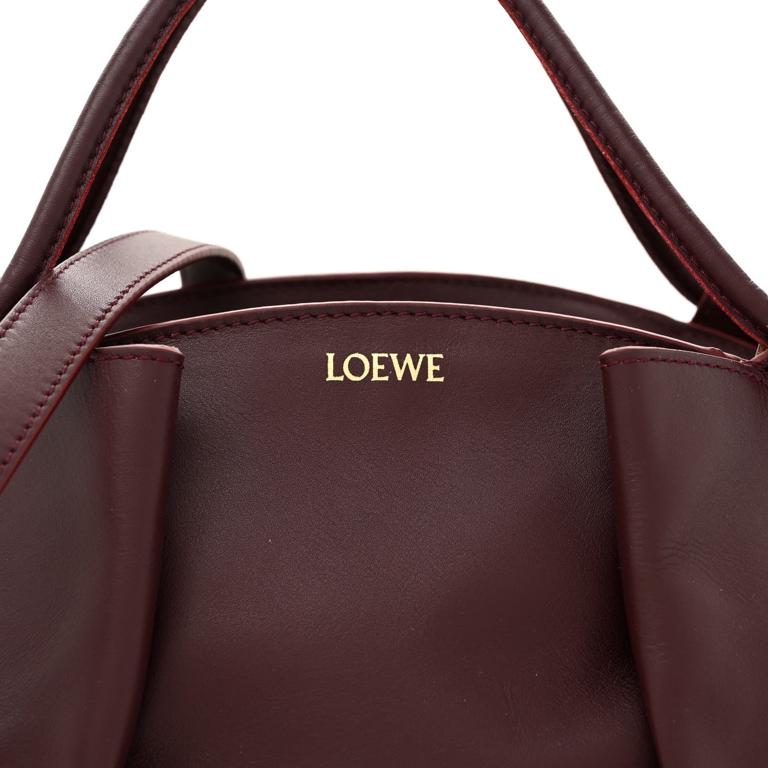 Loewe Shiny Nappa Calfskin Small Paseo Bag Burgundy 7 of 11