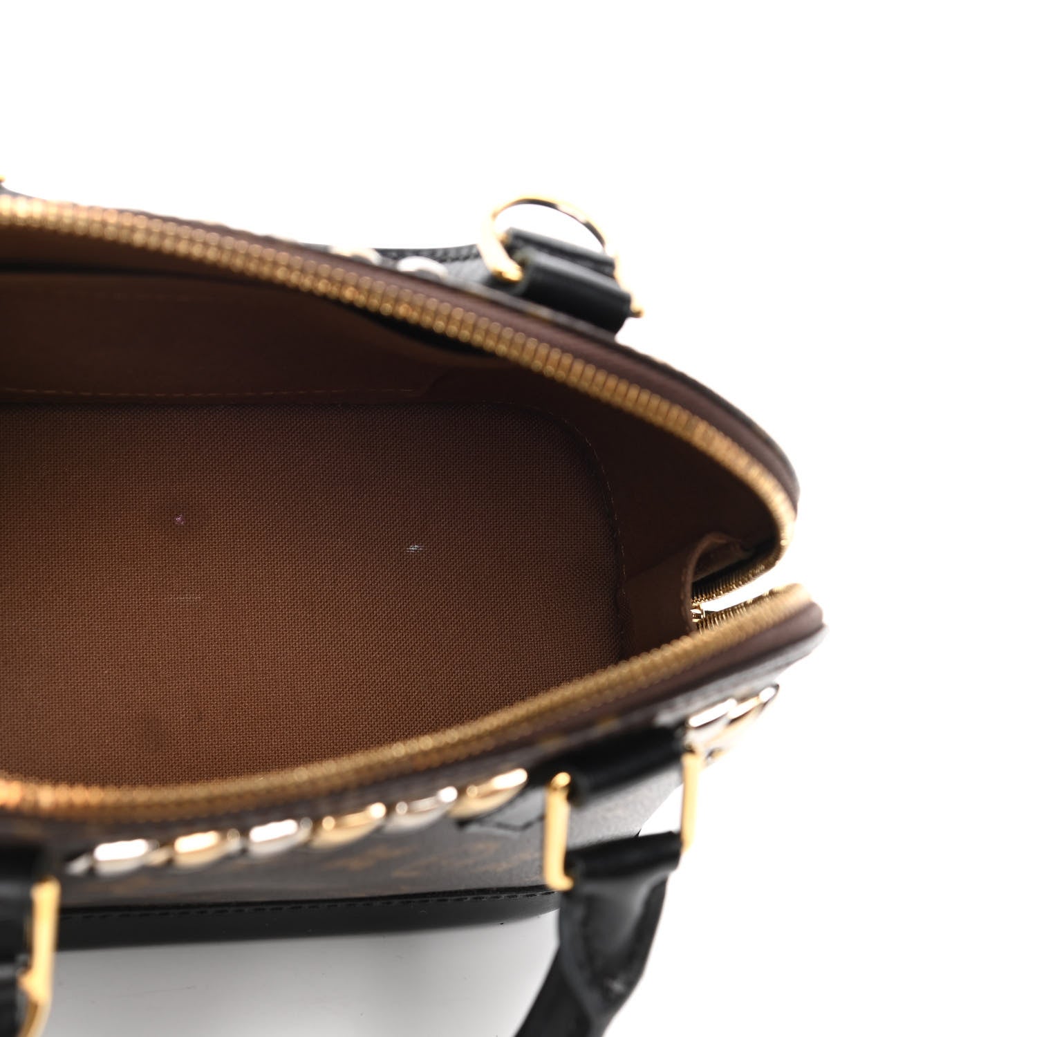 Louis Vuitton Monogram Macassar Studded Alma BB 4 of 6