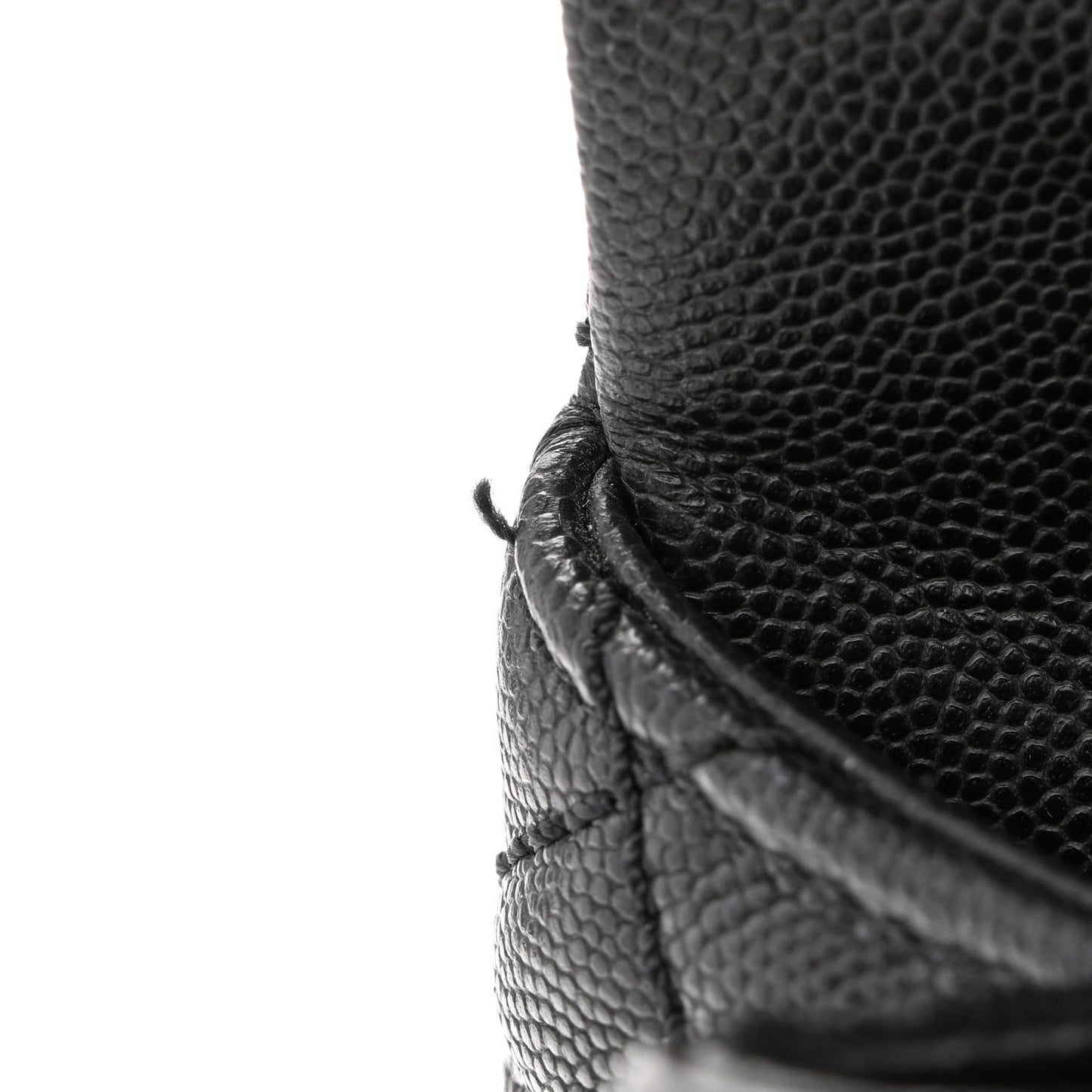 Caviar Lizard Quilted Medium Coco Handle Flap Black