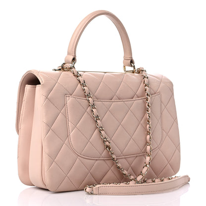 Chanel Lambskin Quilted Medium Trendy CC Flap Dual Handle Bag Beige 3 of 12