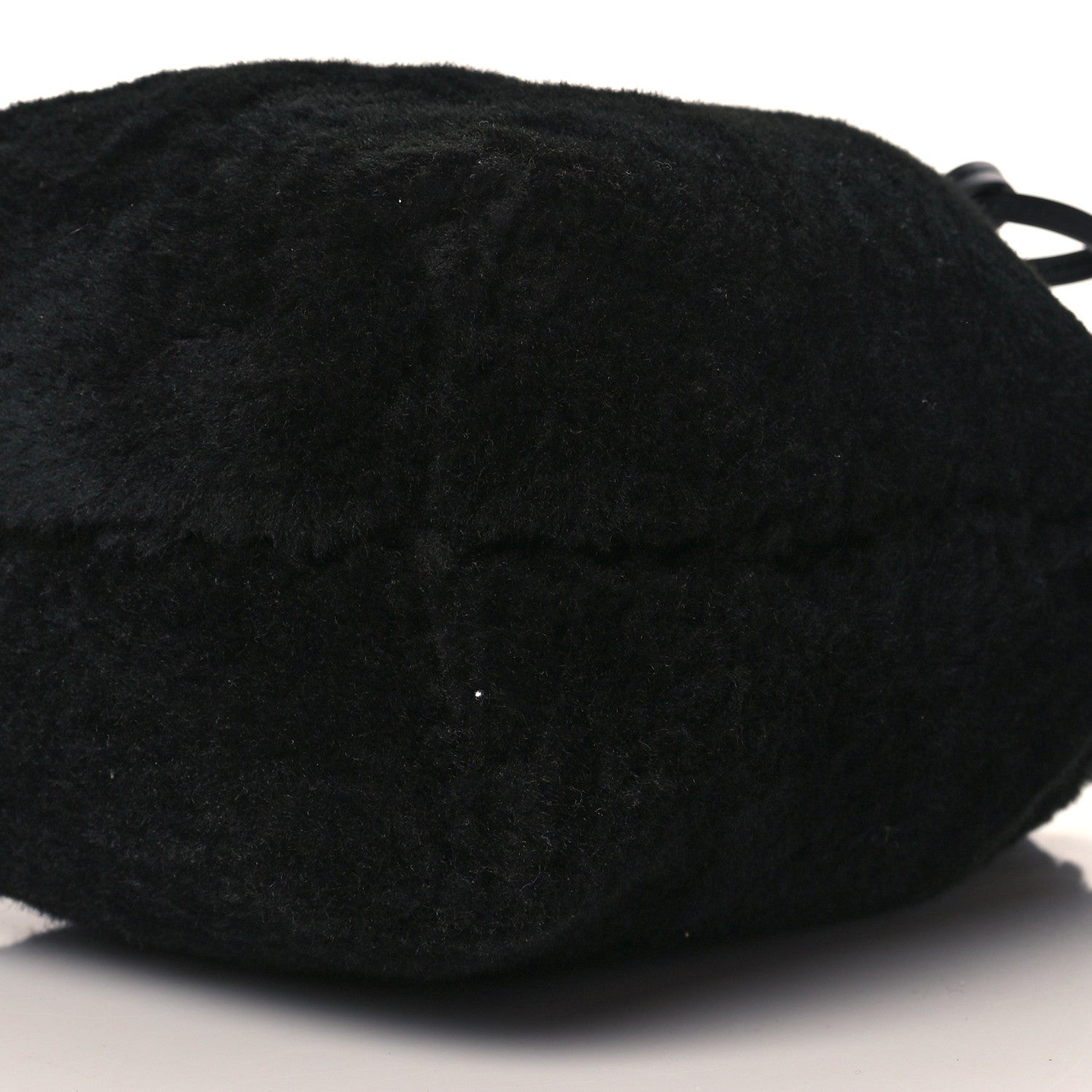 Mansur Gavriel Shearling Mini Bucket Bag Black 9 of 9