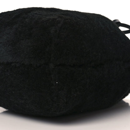 Mansur Gavriel Shearling Mini Bucket Bag Black 9 of 9
