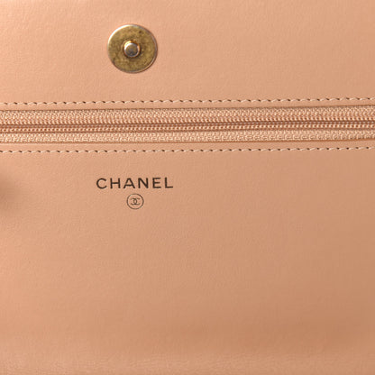 Chanel Caviar Quilted Boy Wallet On Chain WOC Dark Beige 6 of 10