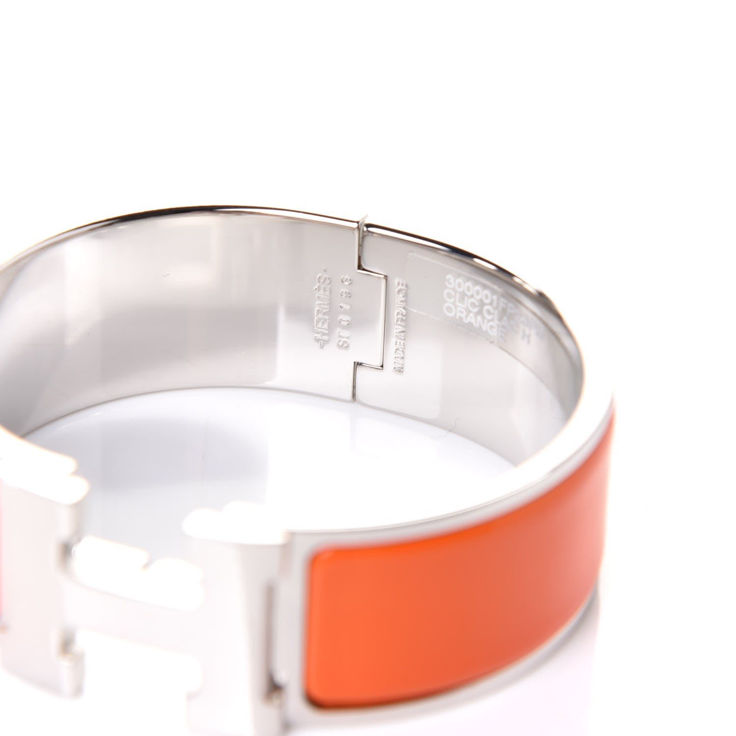 Hermes Enamel Wide Clic Clac H Bracelet PM Orange 4 of 5