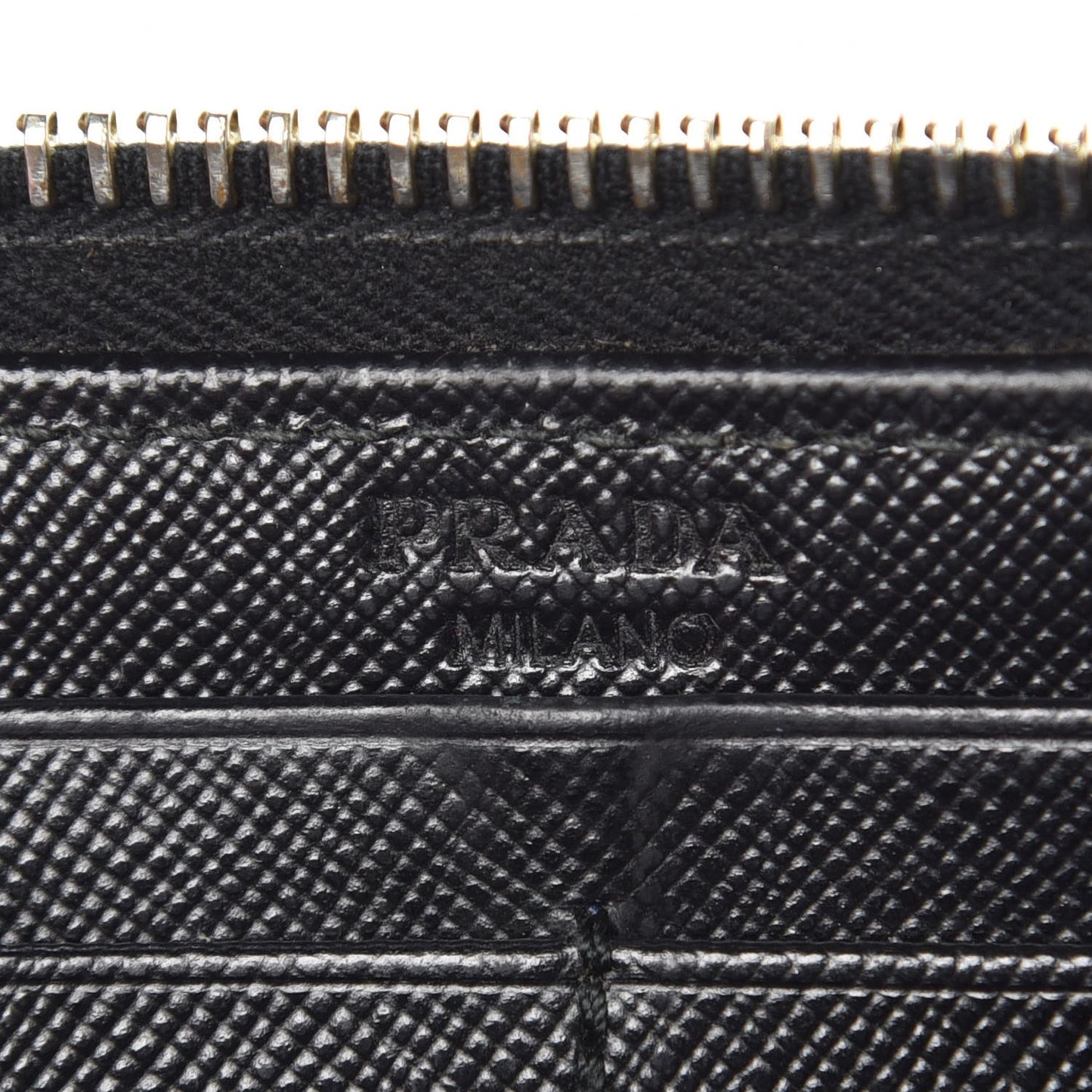 Saffiano Zip Around Wallet Black