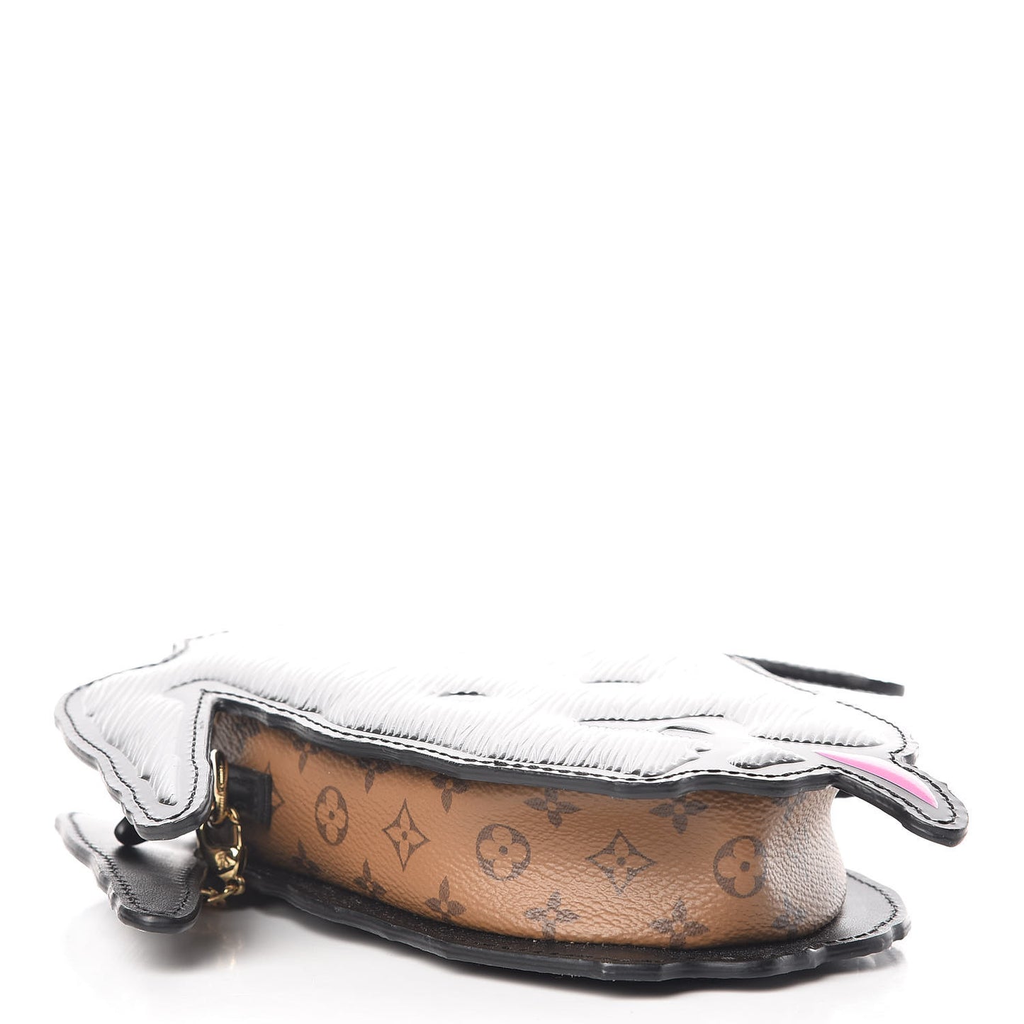 Epi Catogram Dog Face Clutch Black