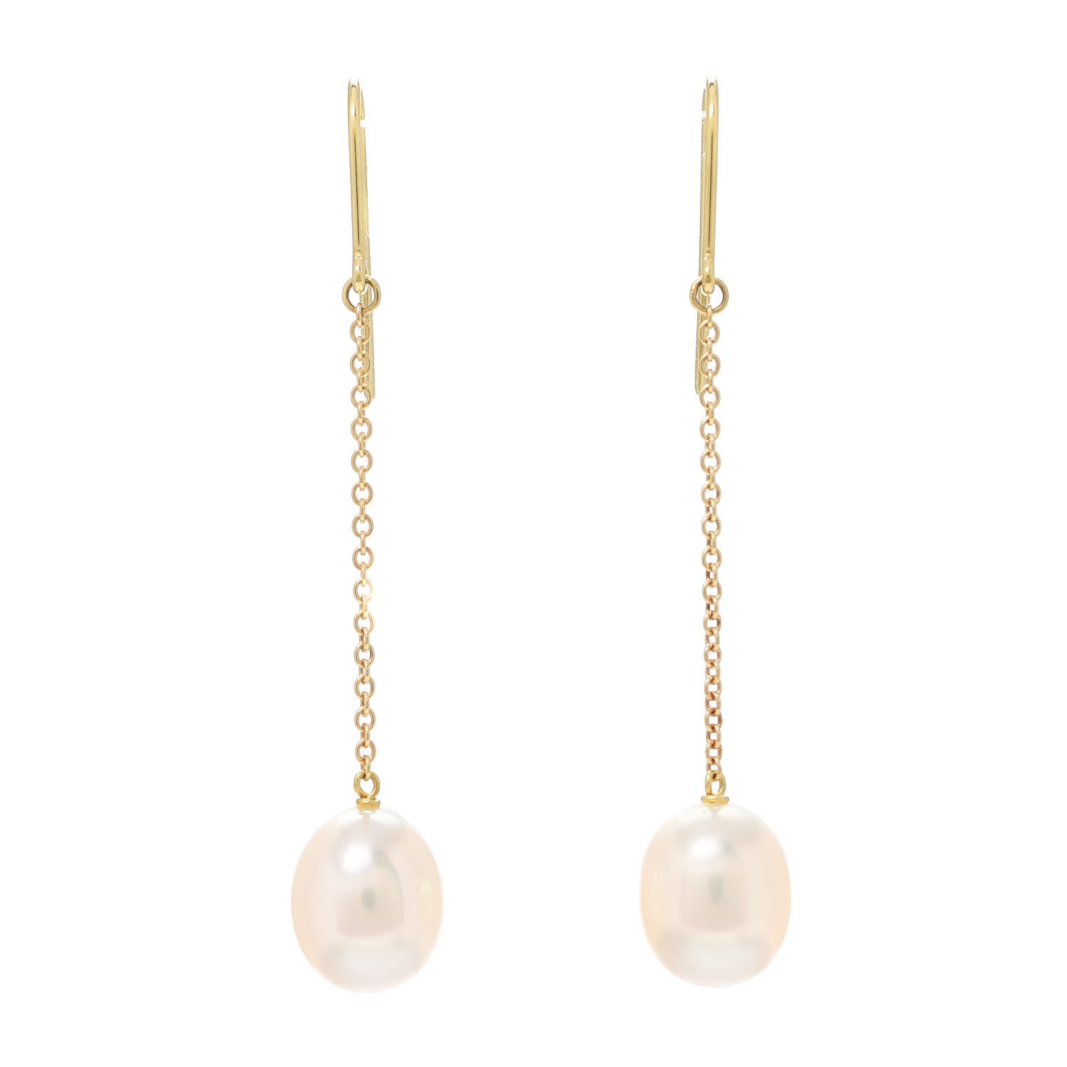 Tiffany 18K Yellow Gold Elsa Peretti Pearls By The Yard Drop Earrings 1 of 4