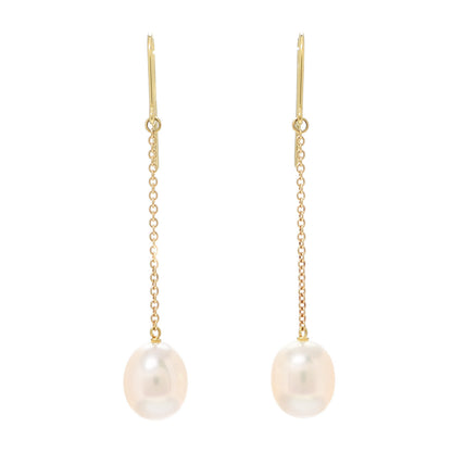 Tiffany 18K Yellow Gold Elsa Peretti Pearls By The Yard Drop Earrings 1 of 4