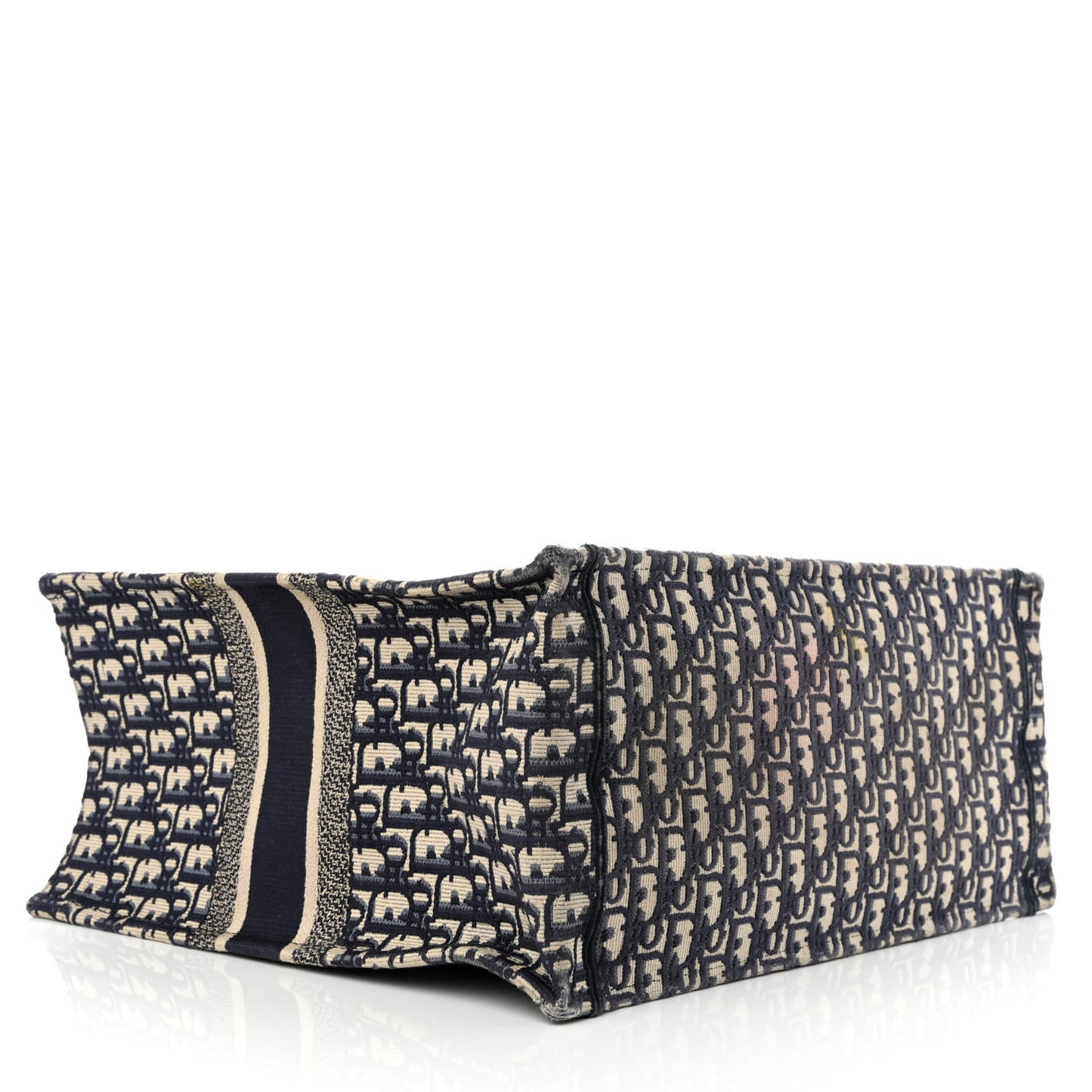 Oblique Book Tote Blue Multicolor