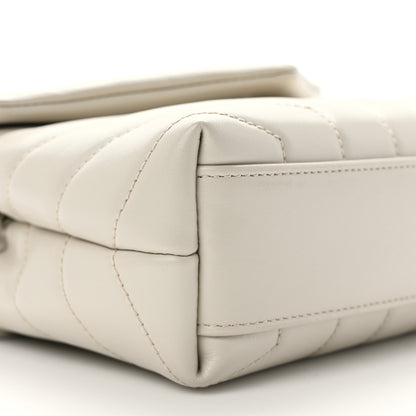Saint Laurent Calfskin Y Quilted Monogram Toy Loulou Crossbody Bag Crema Soft 7 of 12