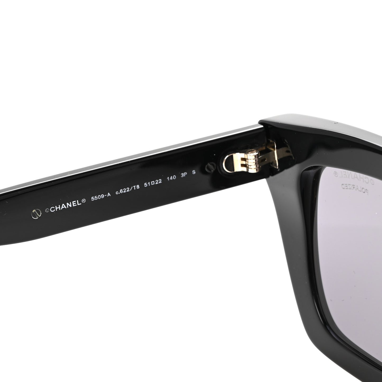 Acetate Polarized CC Butterfly Sunglasses 5509-A Black