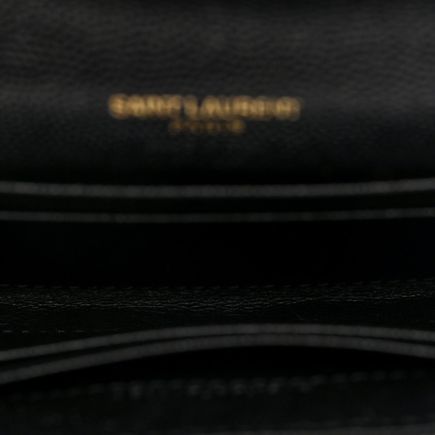 Grain De Poudre Matelasse Chevron Small Monogram Envelope Wallet Black