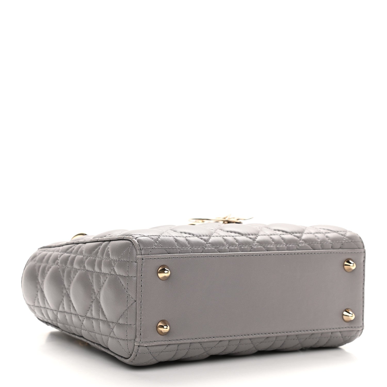 Christian Dior Lambskin Cannage Small Lucky Badges My Lady Dior Grey 3 of 7
