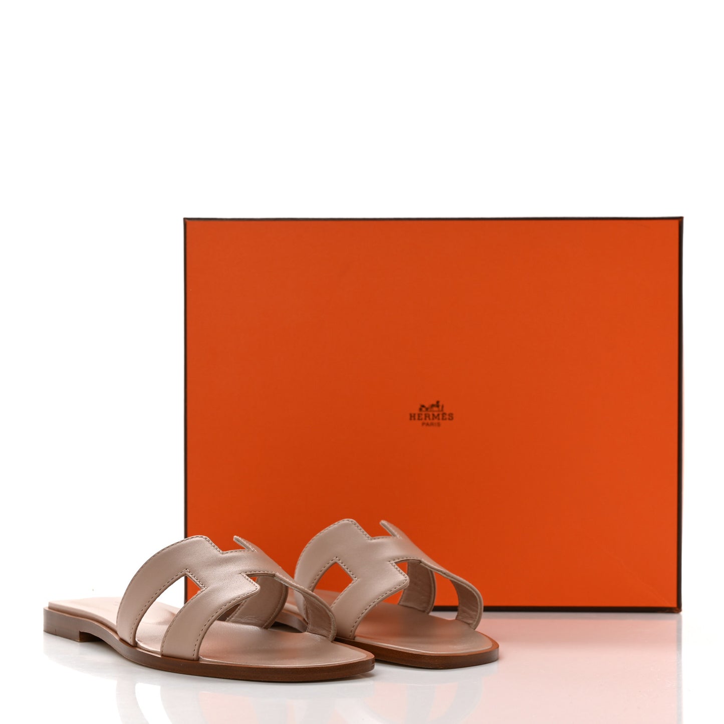 Box Calfskin Oran Sandals 36.5 Bois De Santal