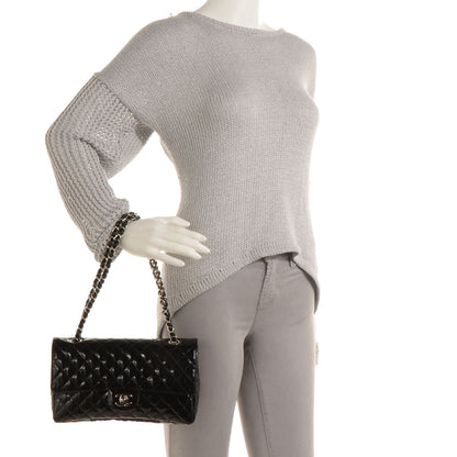 Chanel Patent Secret Label Medium Flap Black 2 of 8