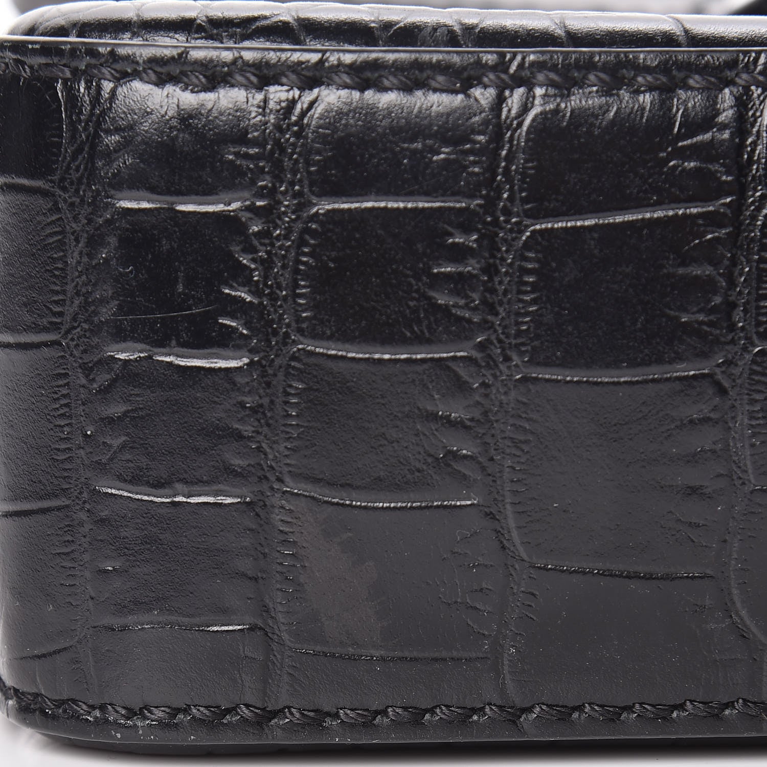 Givenchy Calfskin Crocodile Embossed Mini Nobile Shoulder Bag Black 10 of 11