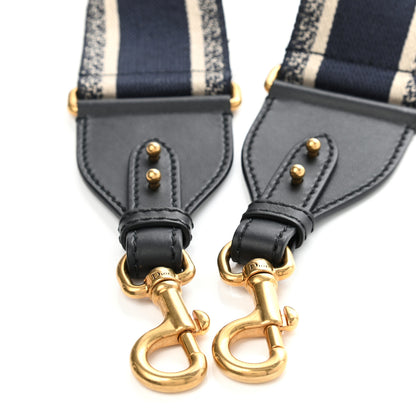 Christian Dior Canvas Embroidered Shoulder Strap Blue 3 of 4